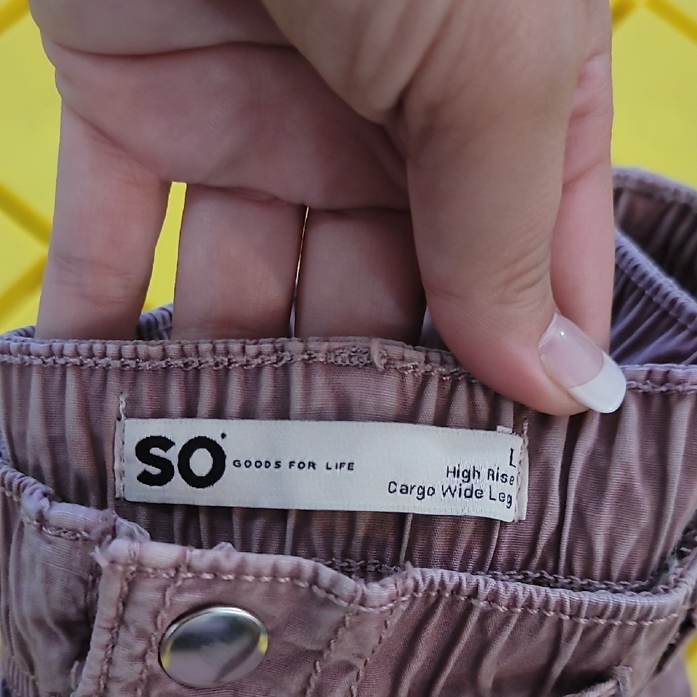 SO Women's Cargo Pants in Mauve - Picture 2 of 6